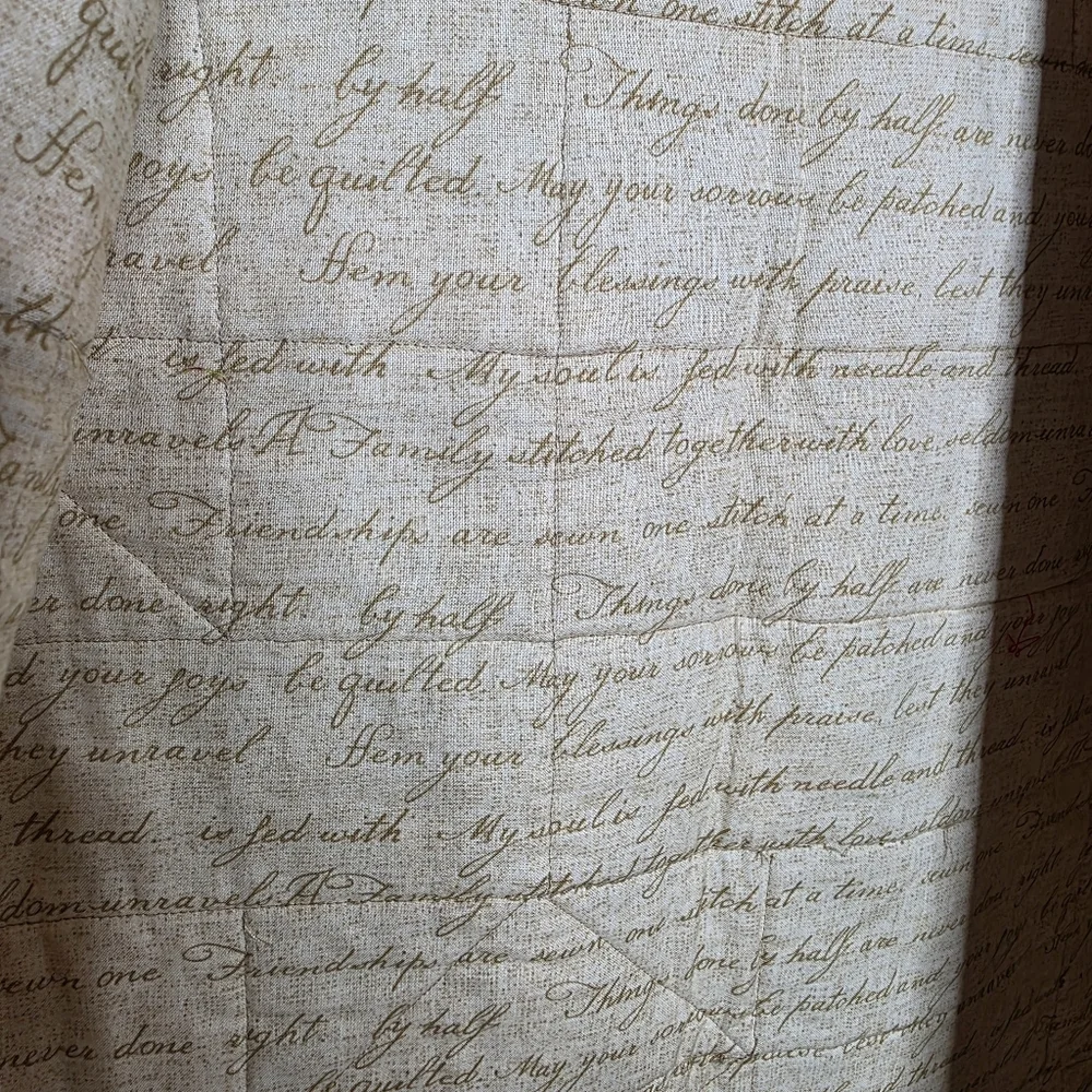 Chinese Christian 100% cotton Quilt Throw Psalms Verses 40X46